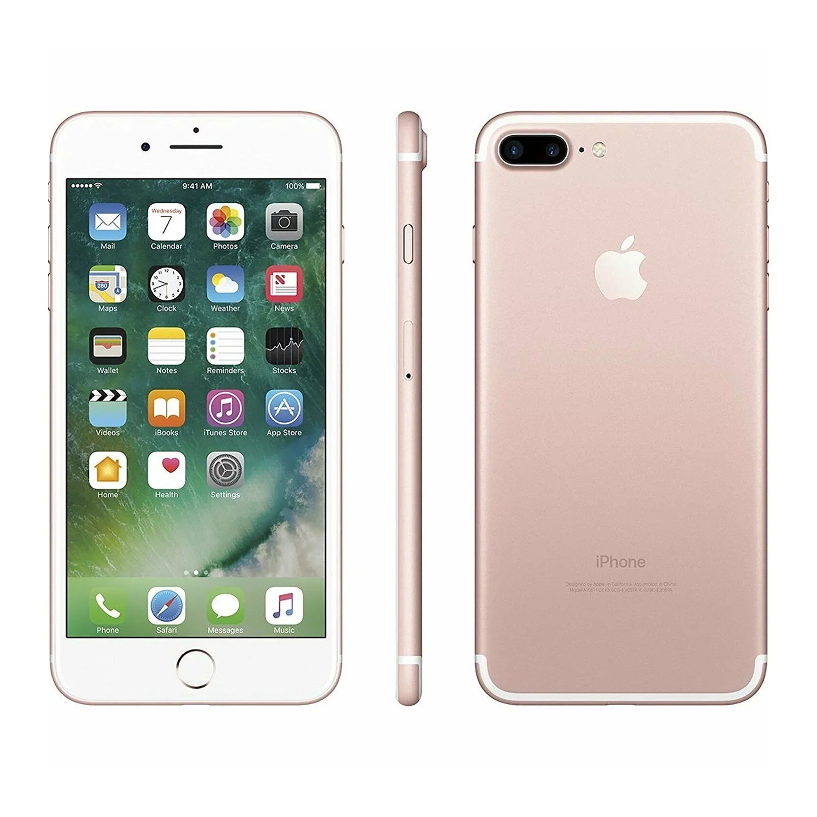 Restored Apple iPhone 7 Plus, 128 GB, Rose Gold - GSM Unlocked - GSM compatible (Refurbished)