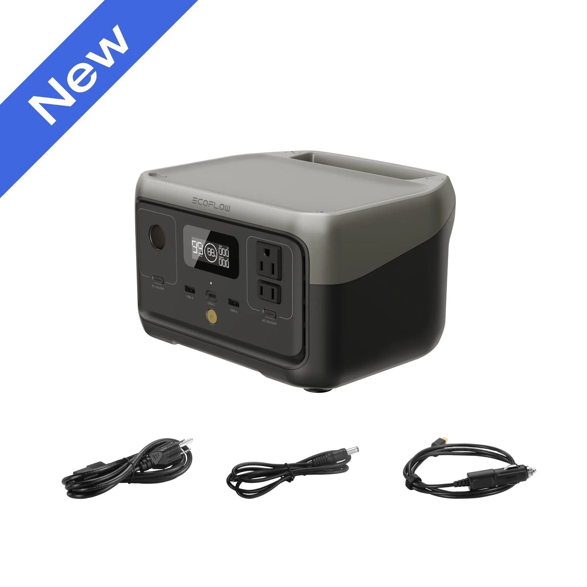 EcoFlow Portable Power Station RIVER 2 240,243wh LiFePO4 Battery/1 Hour Fast Charging, 600W Output Solar Generator (Solar Panel Optional) for Outdoor Camping,Home Use,RV,Walmart Exclusive