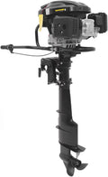 MONIPA Black Heavy Duty Outboard Motor 7.5HP 4 Stroke Outboard Motor Boat Engine with Air Cooling System for Aquaculture Fishing Outdoor Adventure