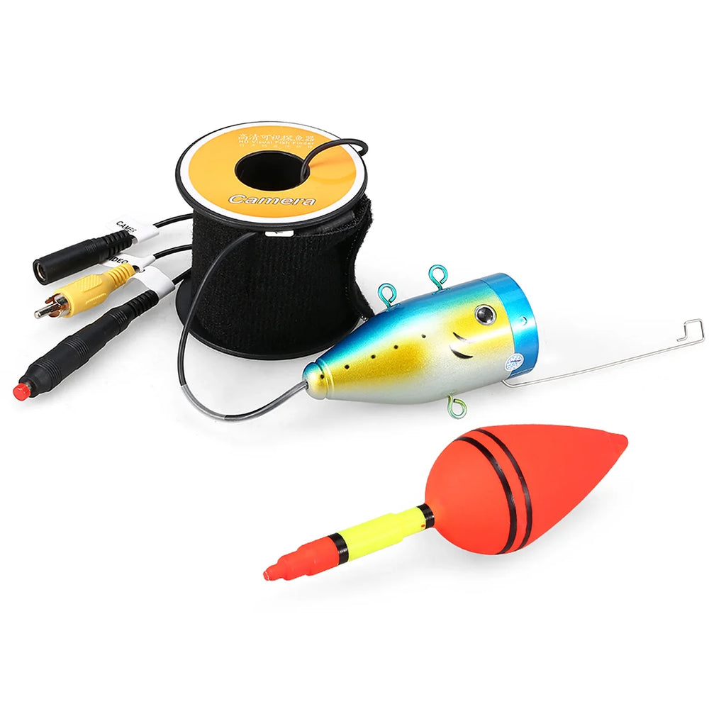 Dazzduo Fishing Camera,Camera 15m/30m/50m Cable Ice Camera 15m/30m/50m Waterproof Fish Shape Camera 24 LEDs Fish Shape Boat LEDs Vision Waterproof 1200TVL Camera 24 Boat Ice Camera