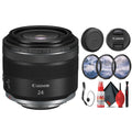 Canon RF 24mm f/1.8 Macro IS STM Lens (5668C002) + Filter Kit + Cap Keeper + Cleaning Kit