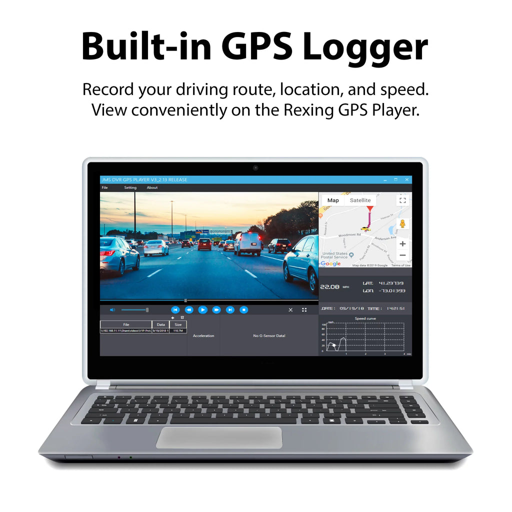 Rexing V1P Pro 1080p Full HD Front and Rear Dash Cam
