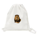 Feline Lions Lie Fierce Art Deco Fashion Backpack Canvas Drawstring Reusable Mesh Shopping Bag