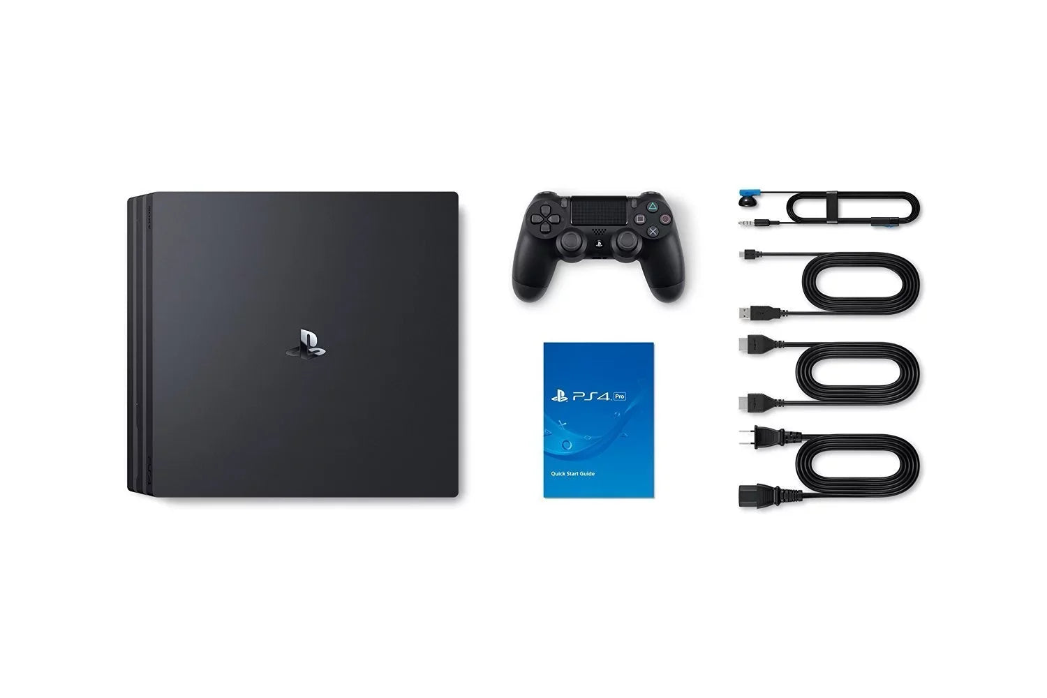 PlayStation 4 Pro Console Bundle (2 Items): PS4 Pro 1TB Console and an Extra PS4 Dualshock 4 Wireless Controller - Jet Black