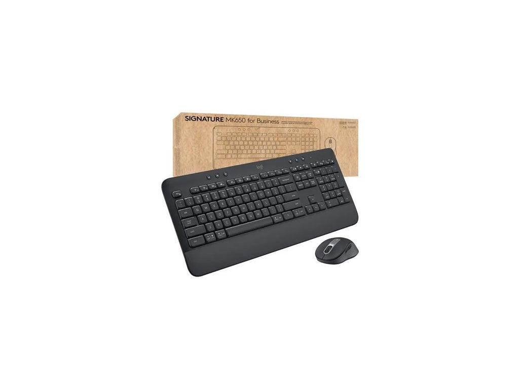 Logitech Signature MK650 Combo for Business, Wireless Mouse and Keyboard, Logi Bolt, Bluetooth, SmartWheel, Globally Certified, Windows/Mac/Chrome/Linux - Graphite