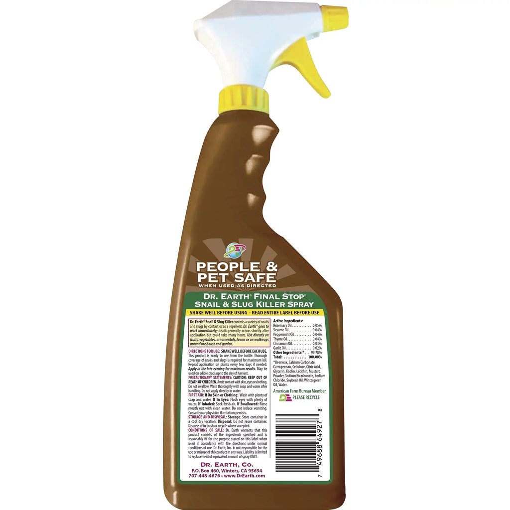 Dr. Earth Final Stop Snail & Slug Killer Spray, 24 oz RTU