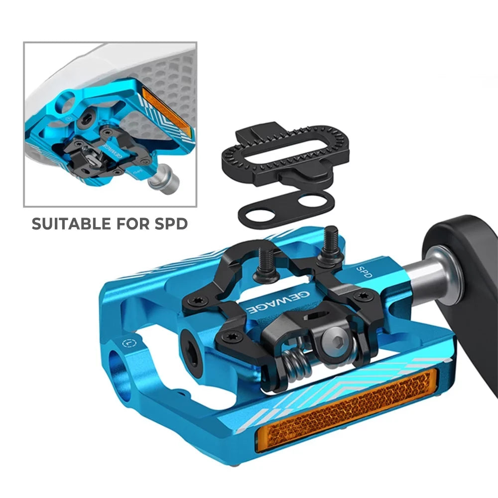 Mountain Bike Peddling components with Reflector, Lightweight Aluminum, Improved Transfer
