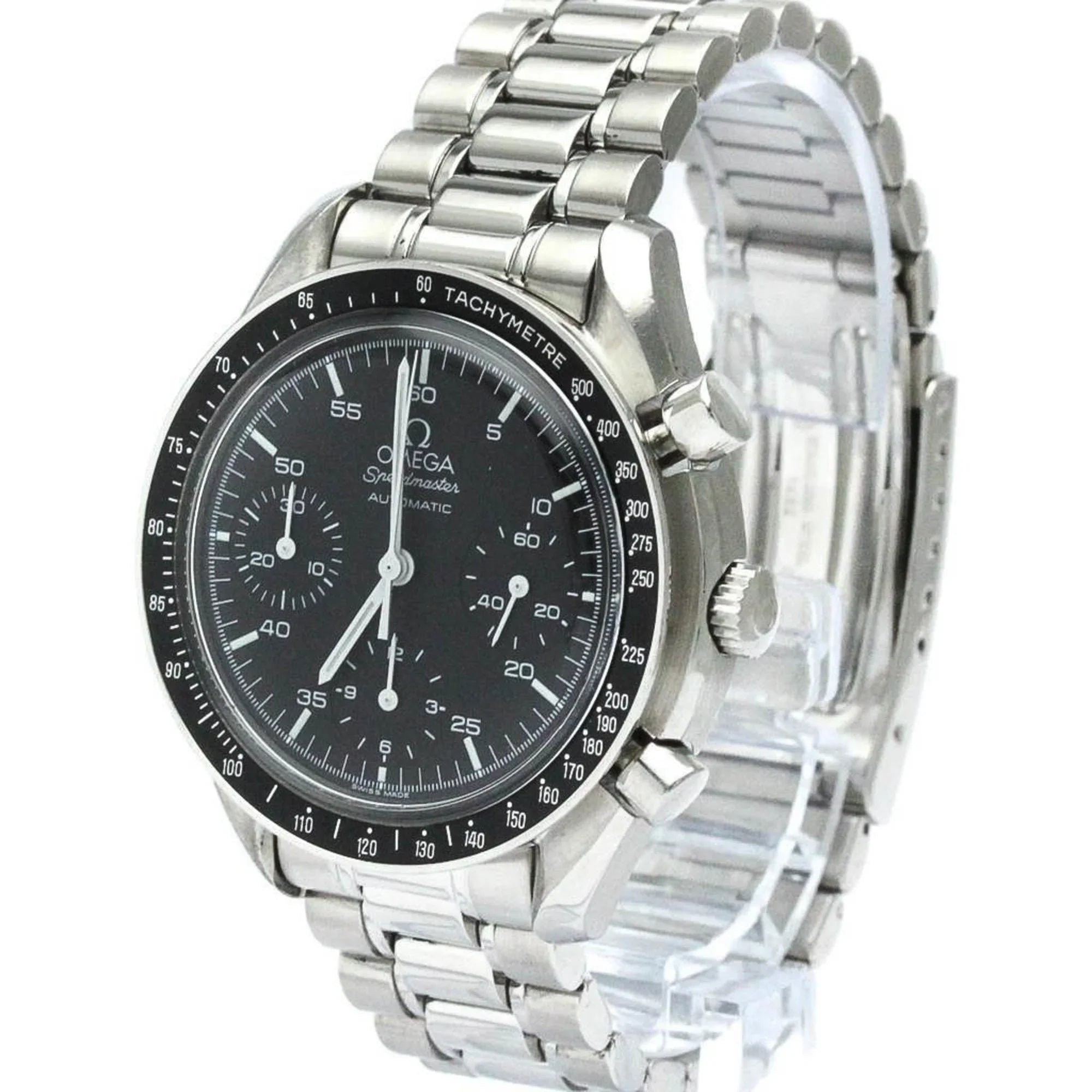 Pre-Owned Polished OMEGA Speedmaster Automatic Steel Mens Watch 3510.50 BF565452 (Good)