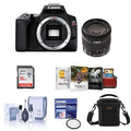 EOS Rebel SL3 DSLR Camera with EF-S 18-55mm f/4-5.6 IS STM Lens, Black - Bundle with Camera Case, 32GB SDHC Card, 58mm UV Filter, Cleaning Kit, MAC Software Package