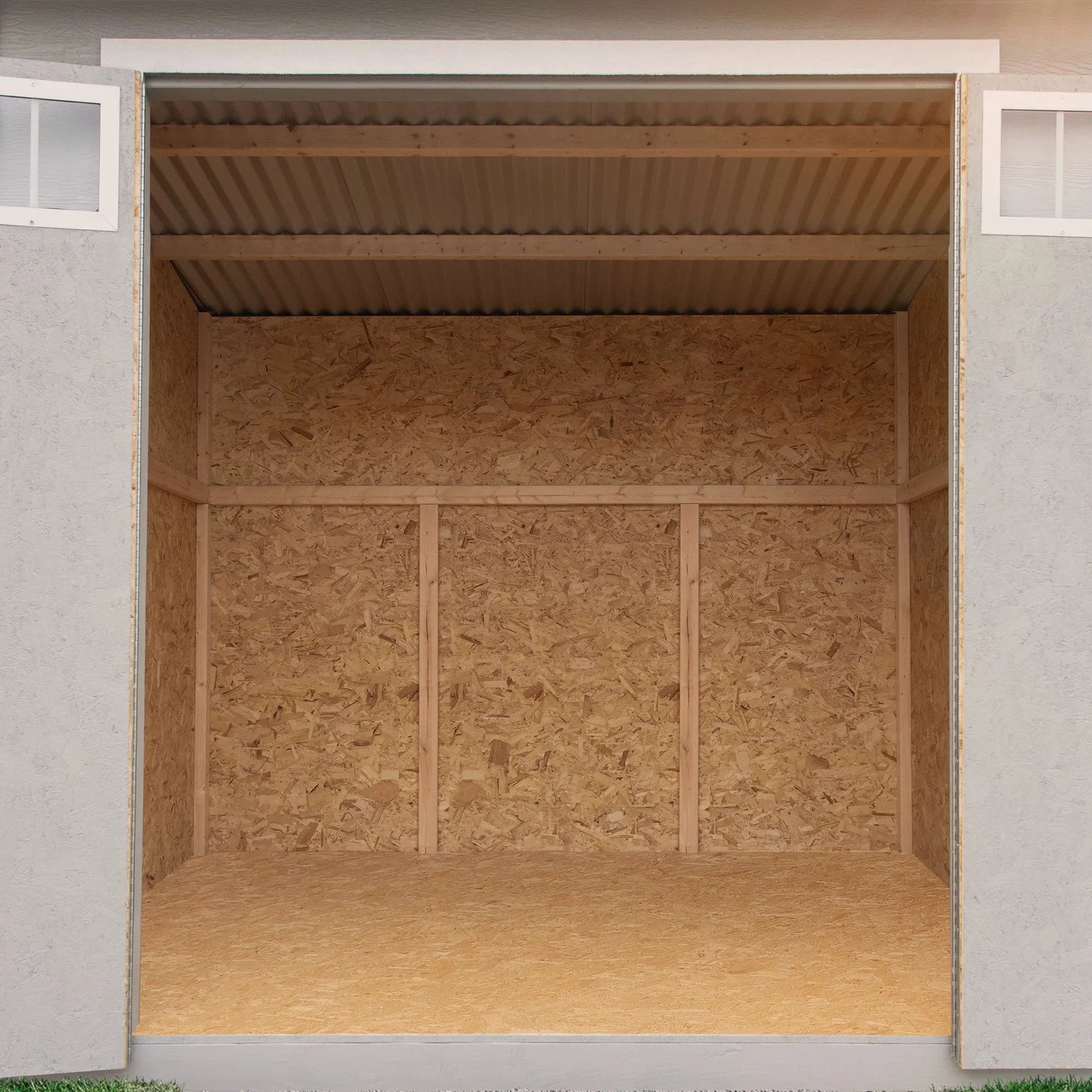 Handy Home Products Highland 8 ft x 6ft Storage Shed with Palram Roof