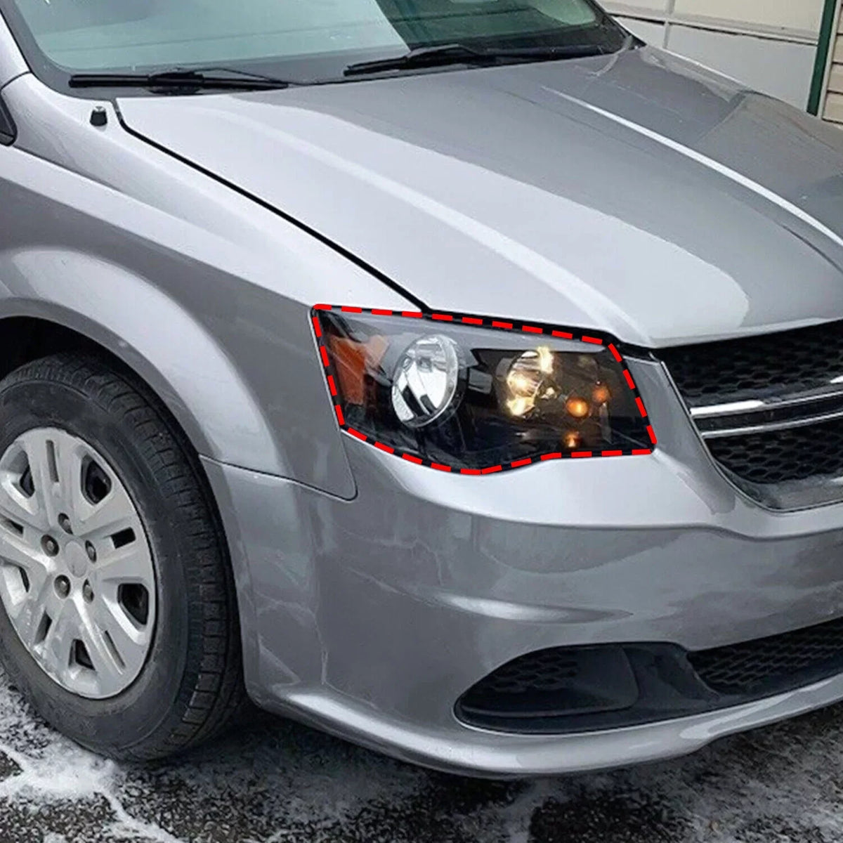 Kojem Pair Black Housing Headlights Headlamps for 2011-2020 Dodge Grand Caravan 2008-2016 Chrysler Town & Country (Driver Passenger)