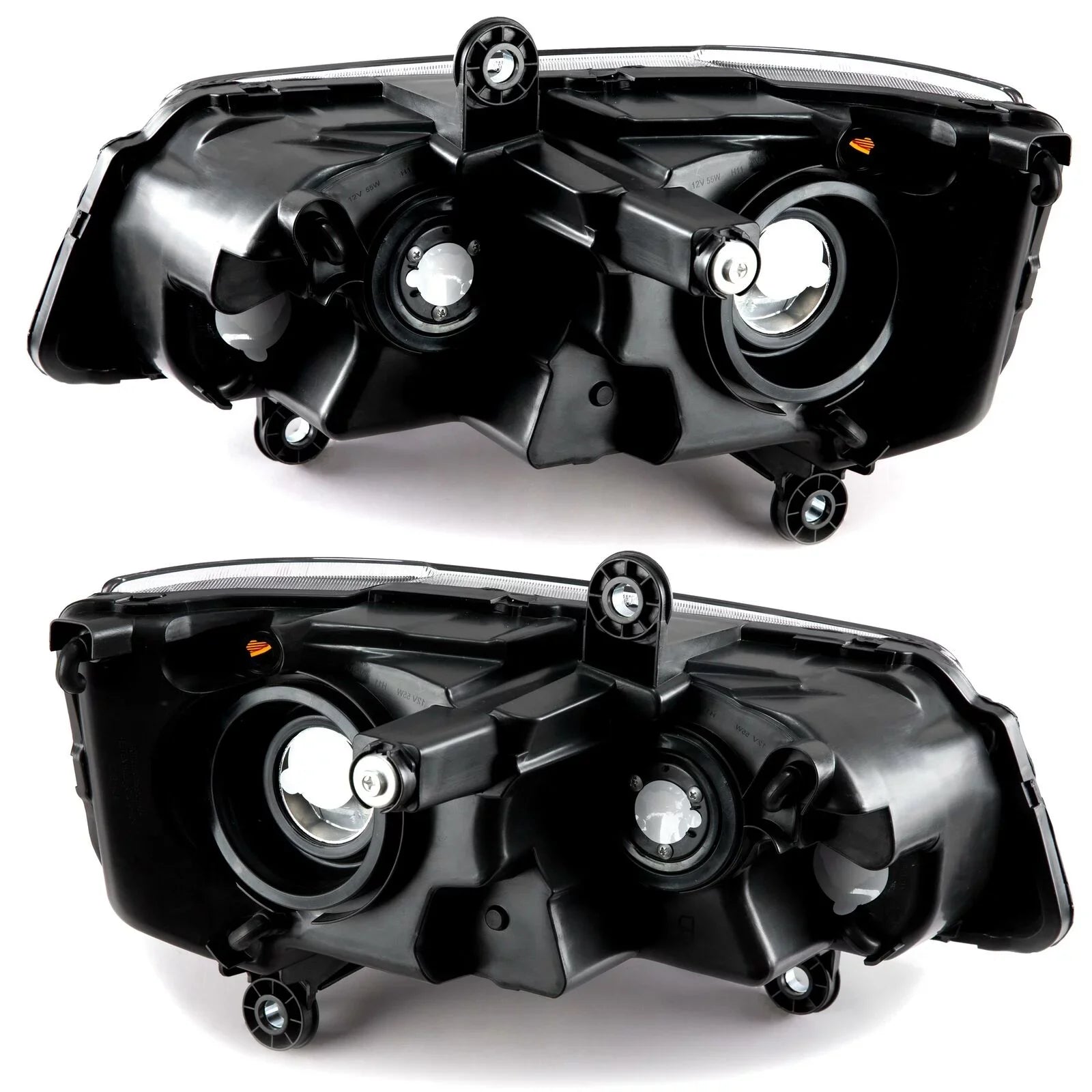 Kojem Pair Black Housing Headlights Headlamps for 2011-2020 Dodge Grand Caravan 2008-2016 Chrysler Town & Country (Driver Passenger)