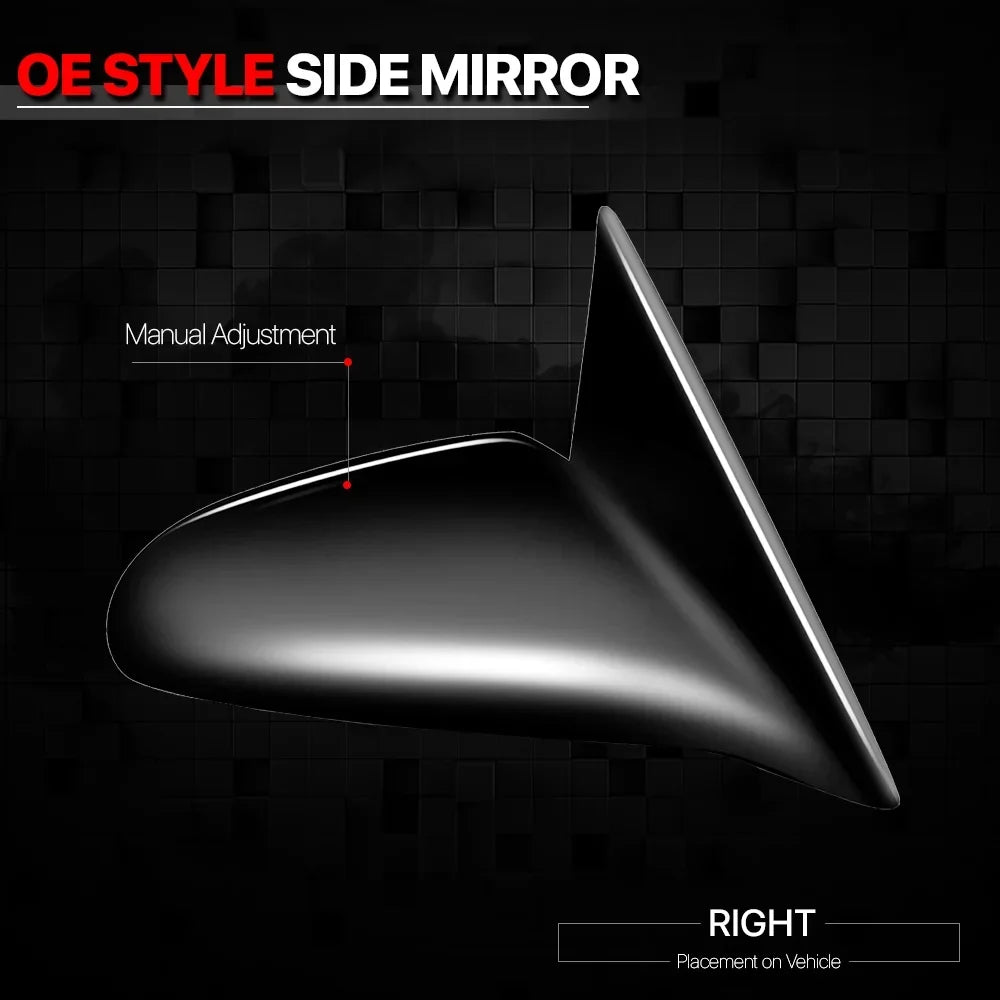 For 1995-2001 Chevy/GEO Metro Suzuki Swift Right Passenger Side Door Mirror Manual Operated Rear View Door Espejos 96 97 98 99 00