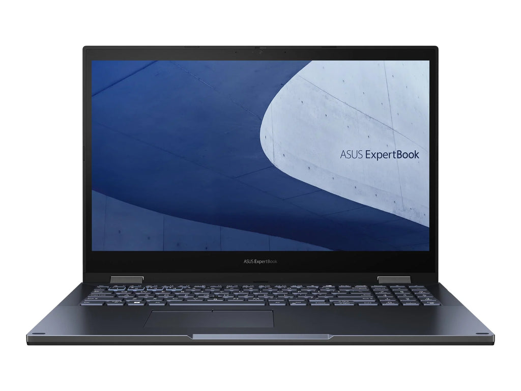 ExpertBook B2 Flip B2502FBA-XS74T - Flip design - Intel Core i7 - 1260P / up to 4.7 GHz - Win 11 Pro - Intel Iris Xe Graphics - 16 GB RAM - 512 GB SSD NVMe - 15.6" touchscreen 1920 x 1080 (Full HD) - Wi-Fi 6E - star black (LCD cover), star black