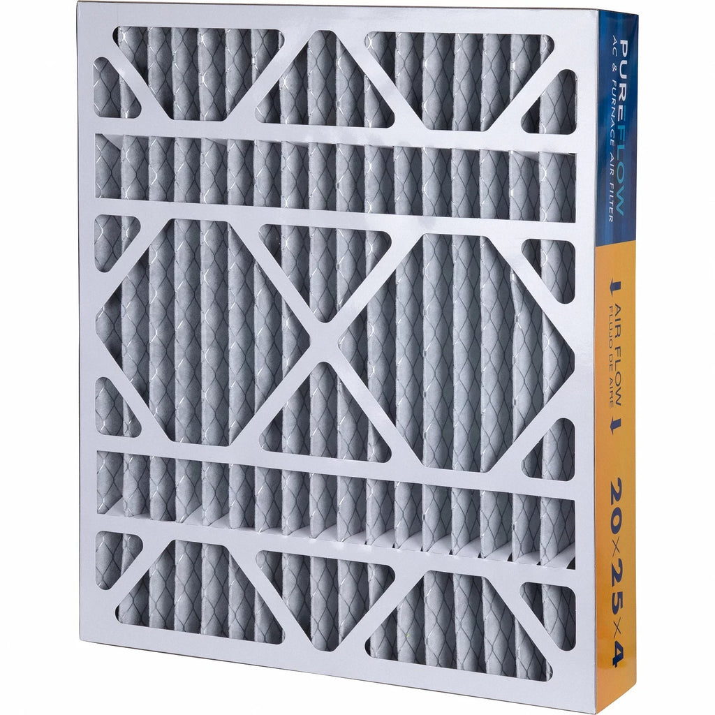 PureFlow, Home Furnace Air Filter 20x25x4, with 4 Layers of Advanced Filtration Technology, MERV-13 Pack-of-2