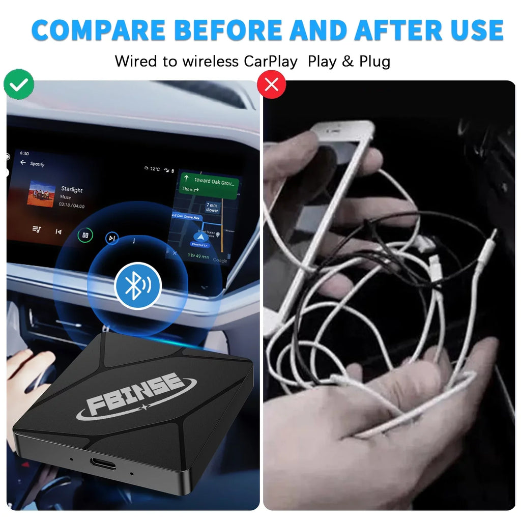 Fbinse Wired To Wireless Carplay Adapter Carplay Dongle Connect