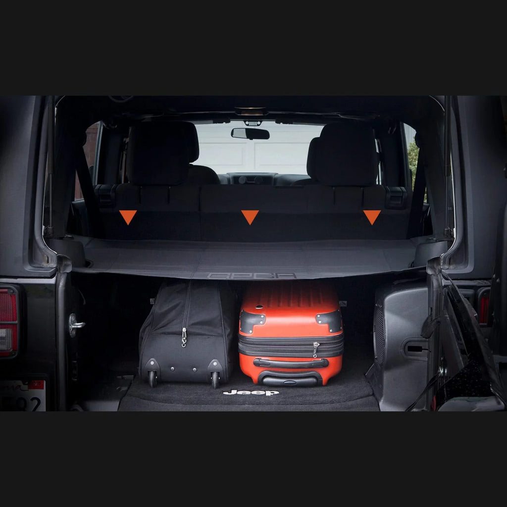 GPCA Cargo Cover LITE PLUS for Wrangler JK 4DR Sport/ Sahara/ Rubicon/ Freedom Unlimited 2007-2018 models (UPGRADED)