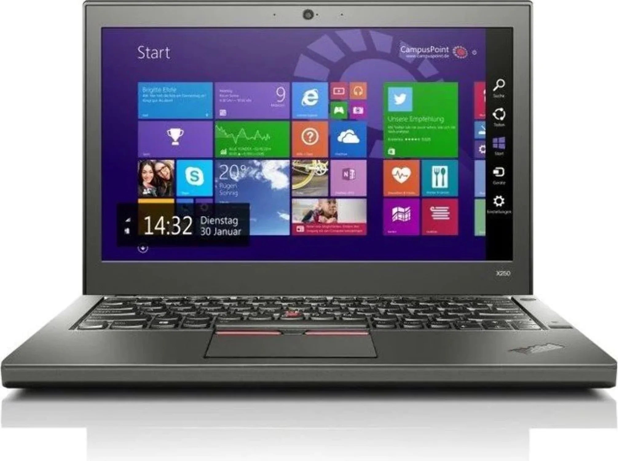 ThinkPad X250 12.5" Laptop, Intel Core i5, 8GB RAM, 256GB SSD, Win10 Pro. Used