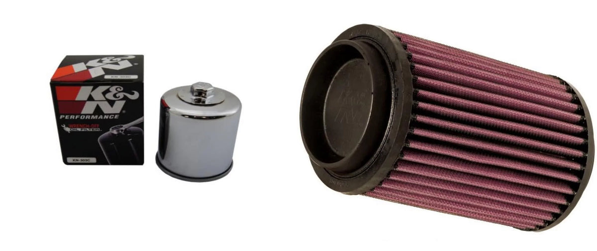K&N Air and Oil Filter Chrome Kit for ATV/UTV POLARIS Sportsman 500 HO 2004-2005