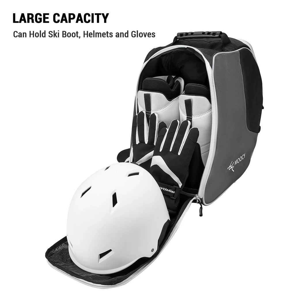 Moocy Ski Boots Bag Snowboard Boots Bag Travel Boot Bag for Ski Helmets Ski Boot Gloves