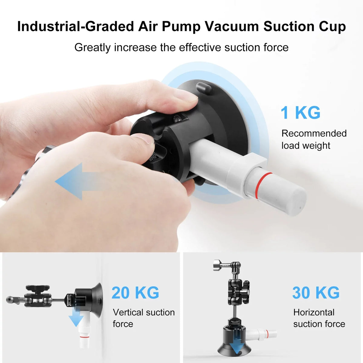 Anself Suction Cup Mount for Camera, Car Bracket Dual 360° Ballheads Replacement, Compatible with 11/10/9/8, Osmo 3/2