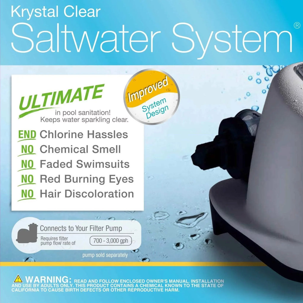Intex 2100 GPH Pool Sand Filter Pump w/Krystal Clear Saltwater System