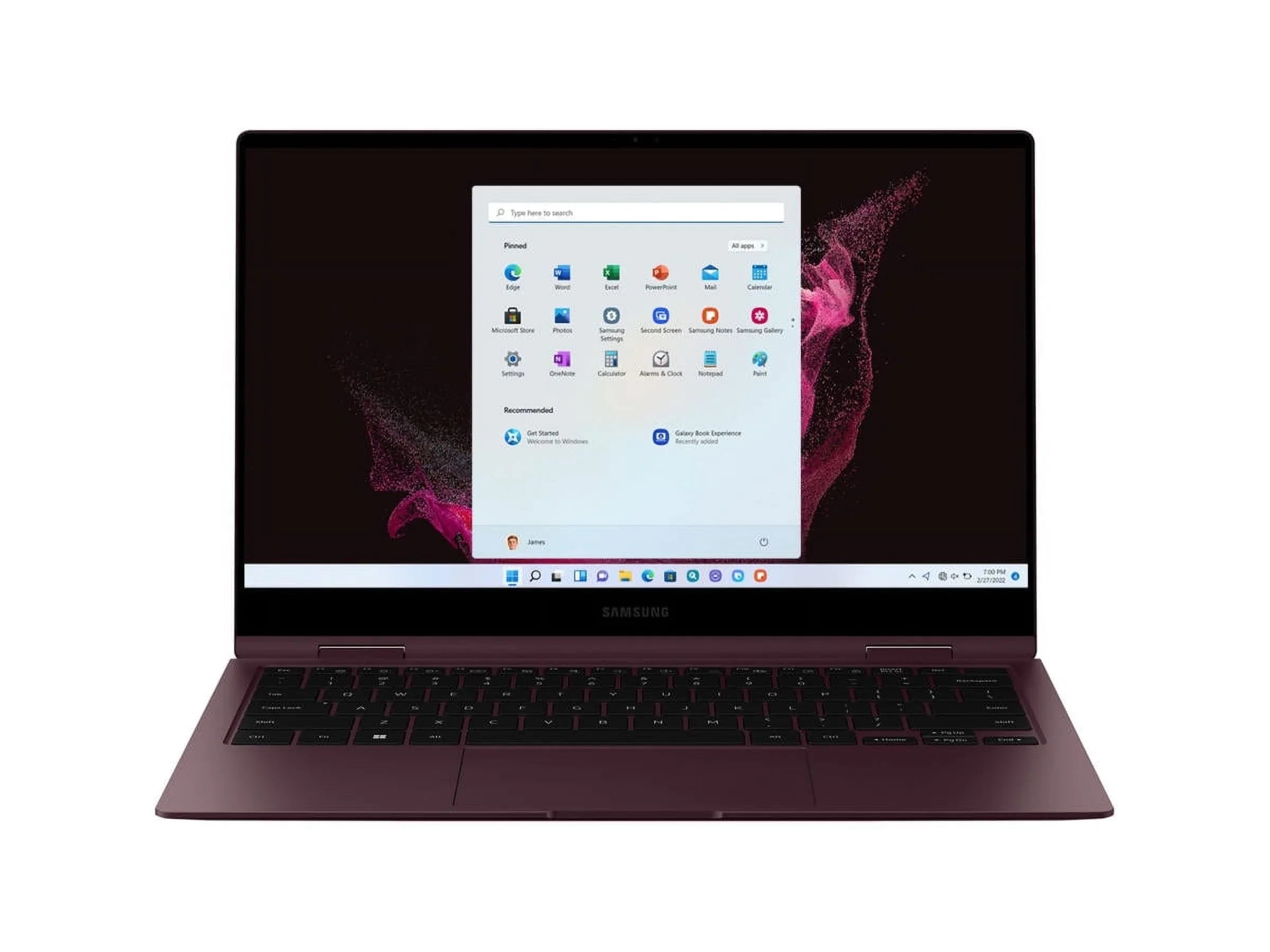 Restored Samsung Galaxy Book 2 Pro 360 15.6" 1TB (Burgundy) 2-in-1 AMOLED Touch Screen Laptop - Intel Core i7 (Refurbished)