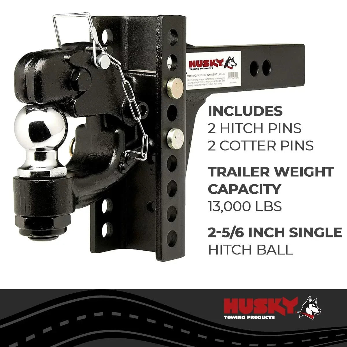 Husky Towing 33110 One-Mount Pintle Hook RECEIVER HITCH ACCESSORIES