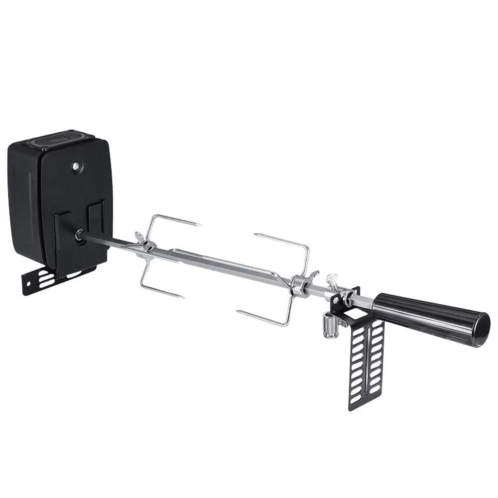 Electric Rotisserie BBQ Grill Roaster Spit Rod Outdoor Barbecue Motor Kit Stainless Steel