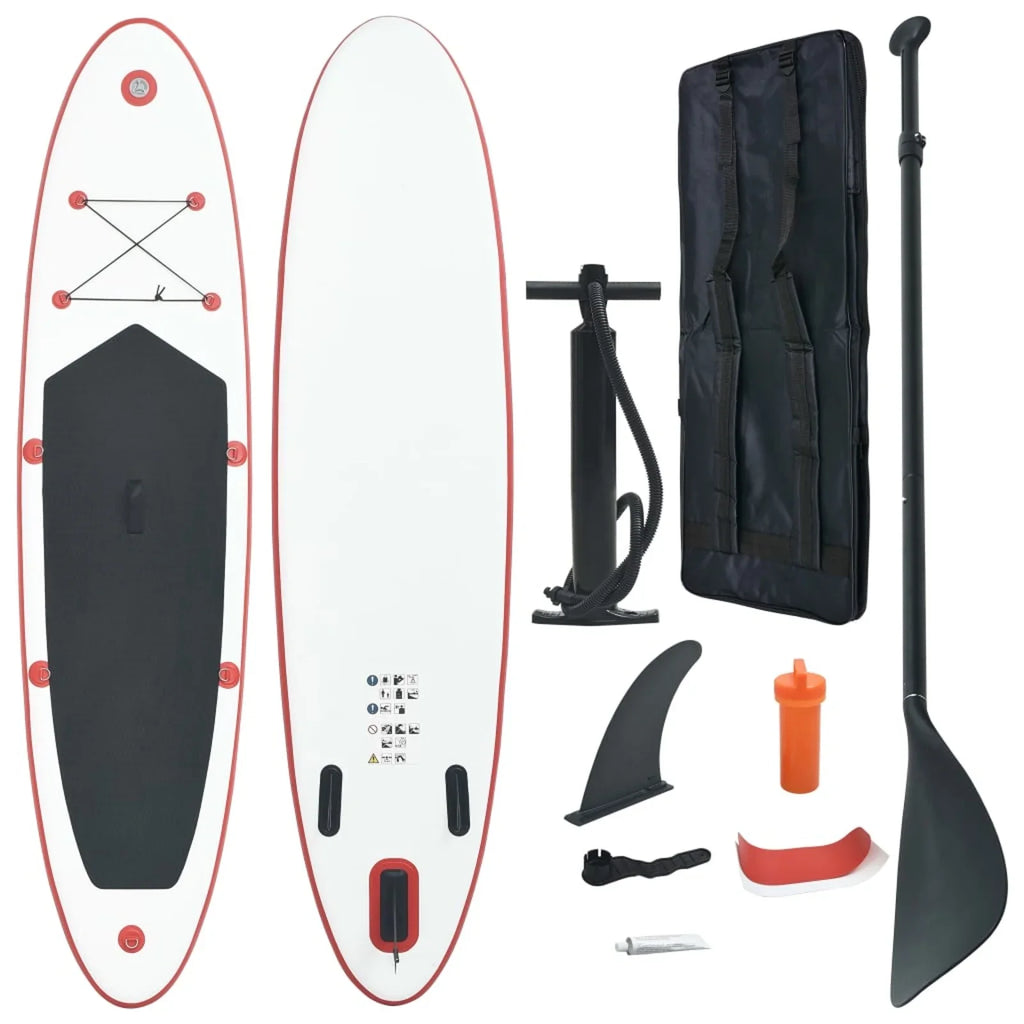 Irfora parcel,Set Inflatable Red With Oar Red And White Paddle Set And - Durable Fin Hand Pump Removable Fin And Vidaxl - Durable And Oar Fin Hand Fin And - Paddle Uv Resistant -