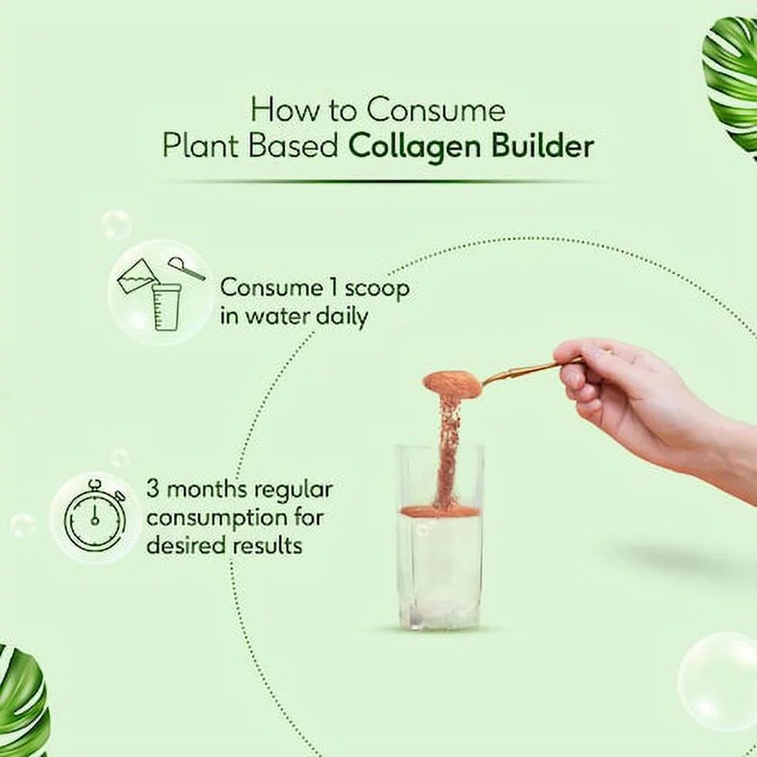 HealthKart HK Vitals Plant Based Collagen Builder, with Natural Vitamin C, Biotin, & Silica, for Healthy, Hydrated, Youthful & Glowing Skin, Tangy Orange, 250 g