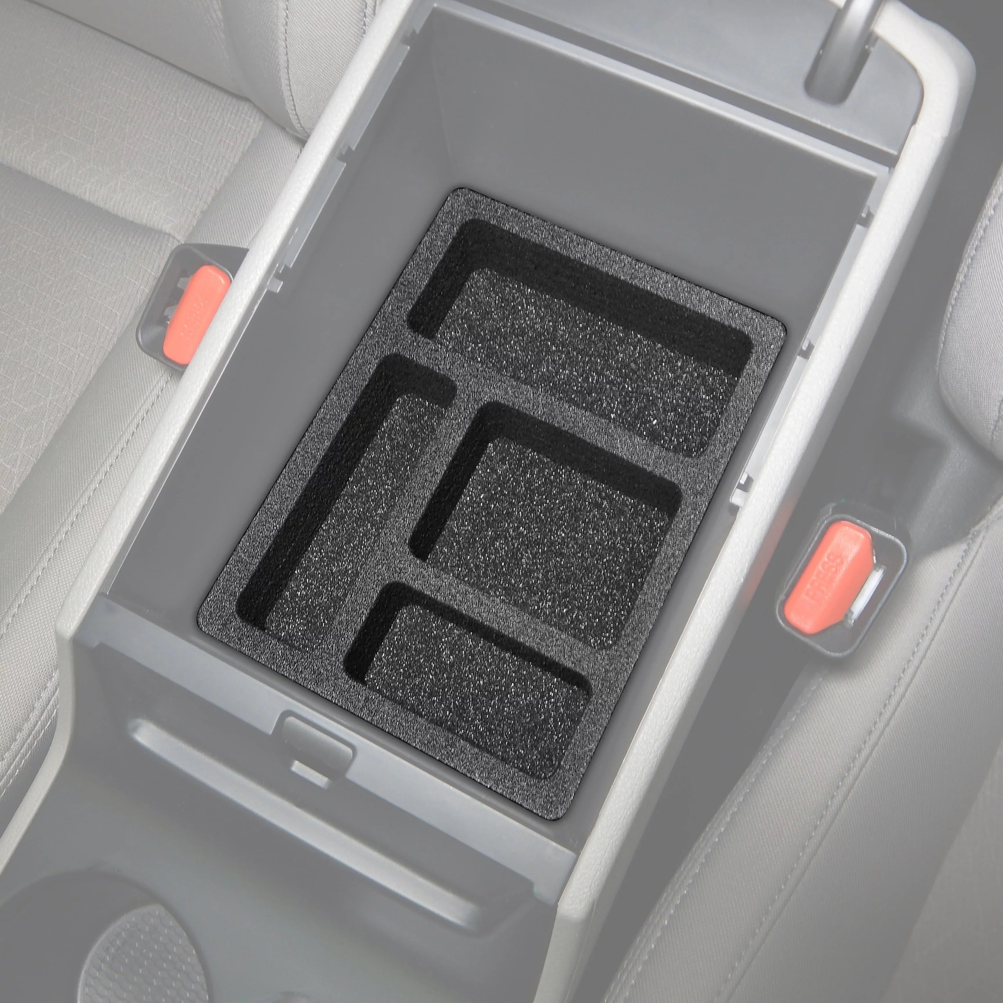 Red Hound Auto Center Console Organizer 2 Piece Stacking Set Vehicle Inserts Compatible with Hyundai Tucson 2016-2019 (Without Hand Brake) Black Anti-Rattle