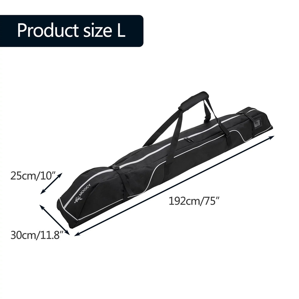 Moocy Travel Snowboard Bag Waterproof Ski Bag Ski Equipment Storage Bag 192cm