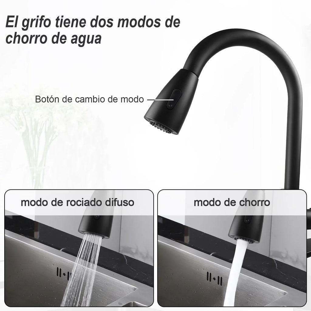 Kitchen Faucet with Pull Down Sprayer, High Arc Single Handle Kitchen Sink Faucet with Deck Plate, Commercial Modern Stainless Steel Kitchen Faucets for Kitchen, RV, Bar, Silver
