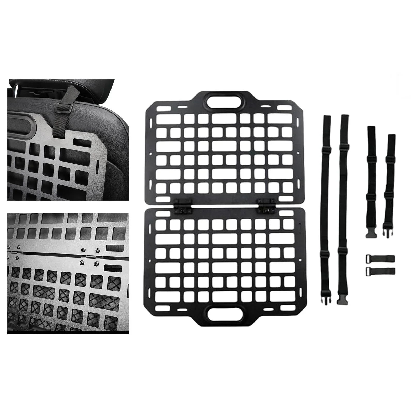 funtasica Auto Cushion Back Organizer Modular Storage Molle Panel Car Seatback Hanging Plate Auto Cushion Panel for Automotive Truck Parts