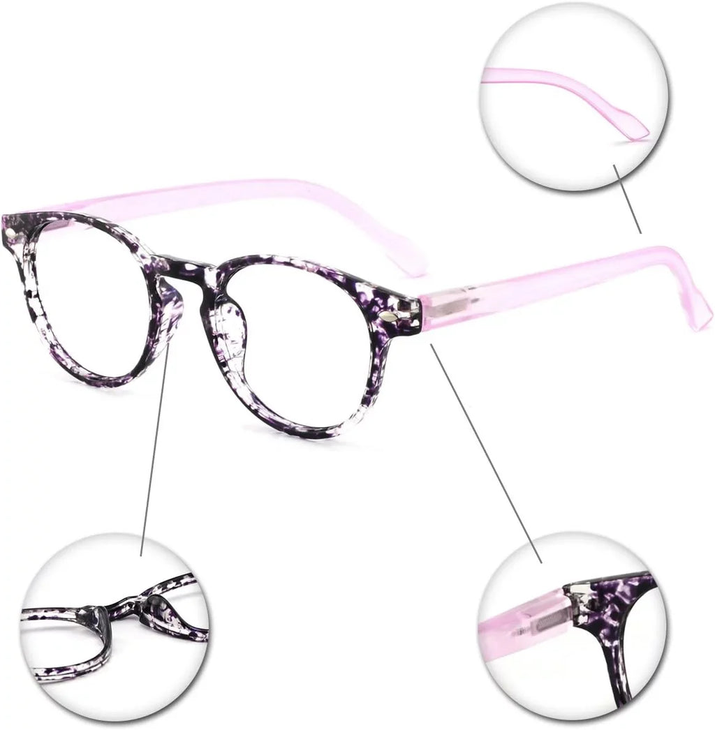 OCCI CHIARI Lightweight Designer Acetate frame Stylish Reading Glasses For Women(Purple,3.0)