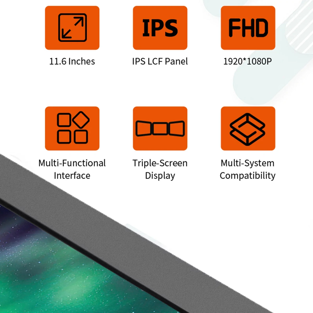 GTMEDIA GTMEDIA Mate X Dual Screen Monitor 11.6-inch Portable Monitor for Laptop, Full HD IPS 1080P Display
