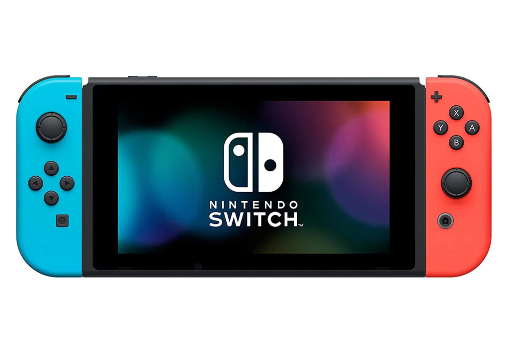 Nintendo Switch Bundle: Mario Kart 8 Deluxe /Super Mario Bros. U Deluxe and Nintendo Switch 32GB Console with Neon Red and Blue Joy-Con| 3 Months Nintendo Switch Online Membership