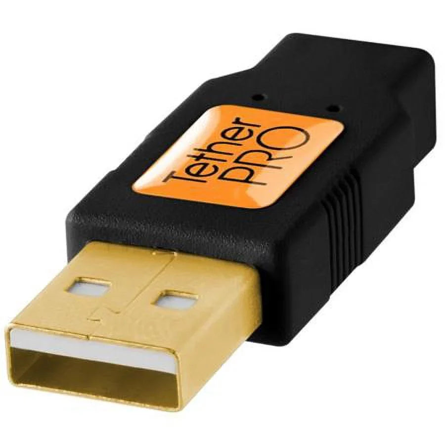 Pro USB 2.0 A Male to Mini-B 5 Pin Cable - 15 Feet - Gold Plated