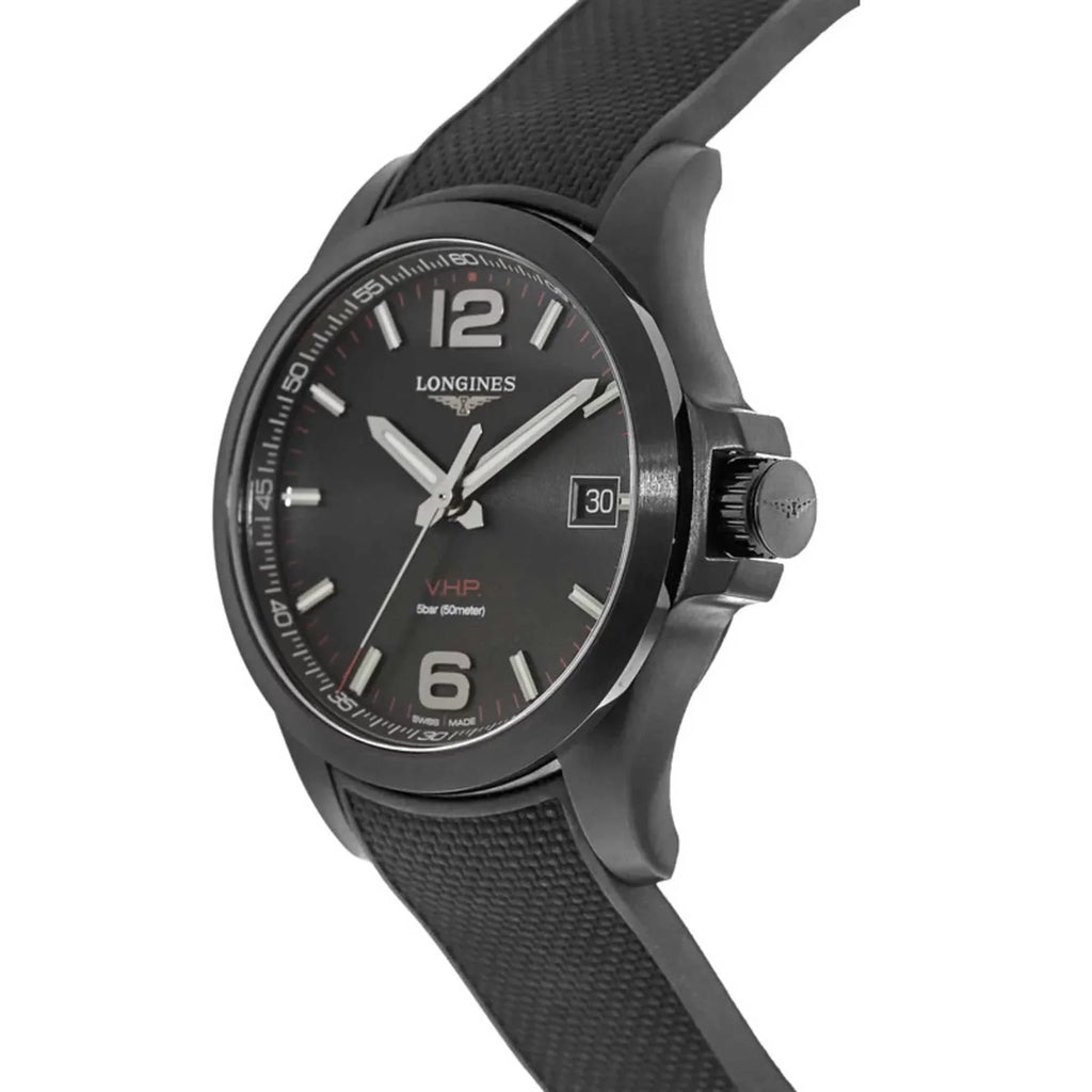 Longines L37162569 Men's Conquest V.H.P. Black Dial Strap Watch