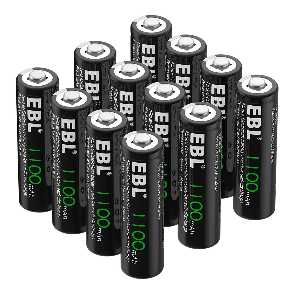 EBL 160-PCS AA NiCd 1100mAh 1.2V Ni-Cd Rechargeable Batteries Solar Lights