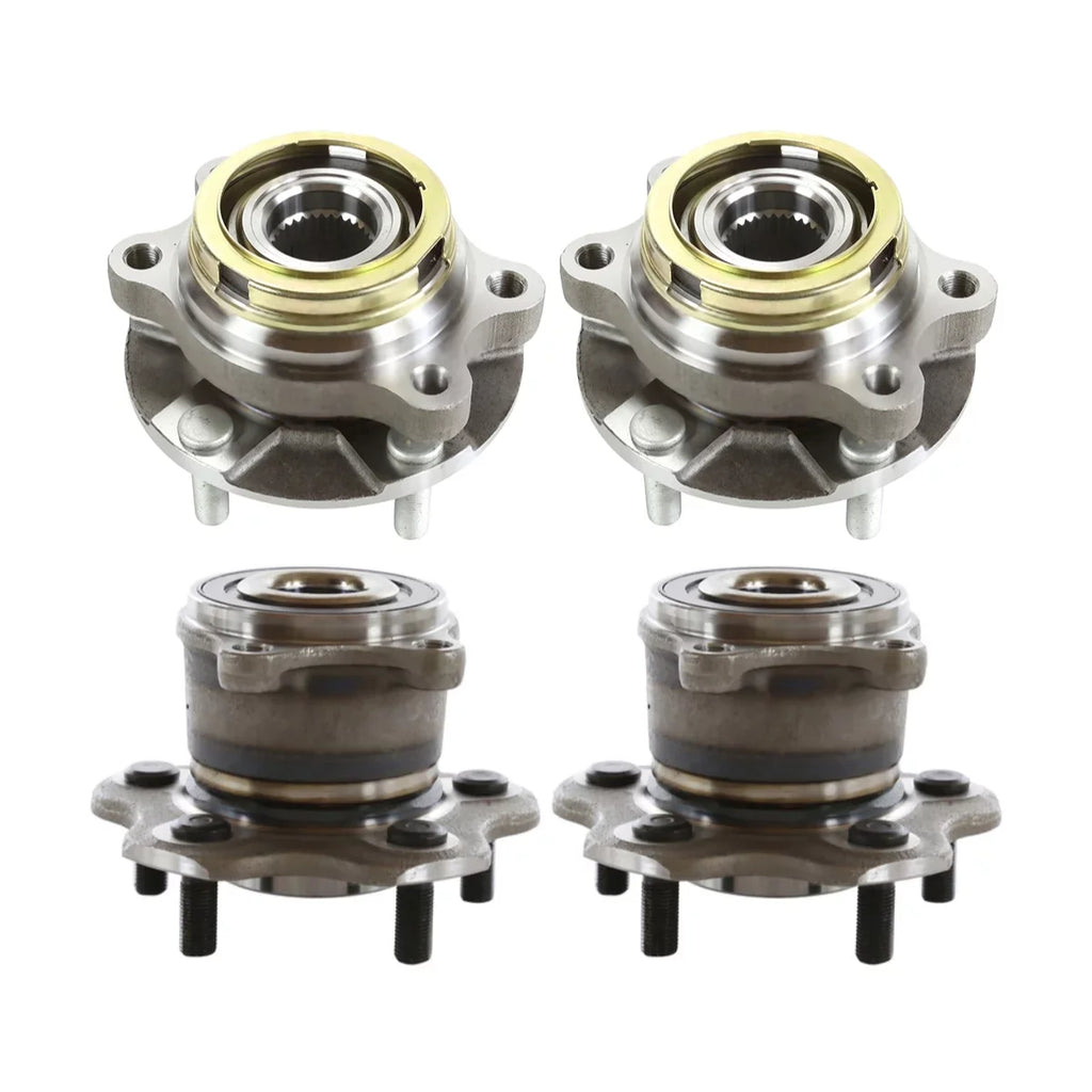 AutoShack Front and Rear Circular part Bearing Hub Assembly with ABS Set of 4 Replacement for INFINITI QX60 JX35 Nissan Murano 2007-2018 Altima 2009-2014 2016-2019 Maxima 2013-2019 Pathfinder V6 FWD HB4X0028