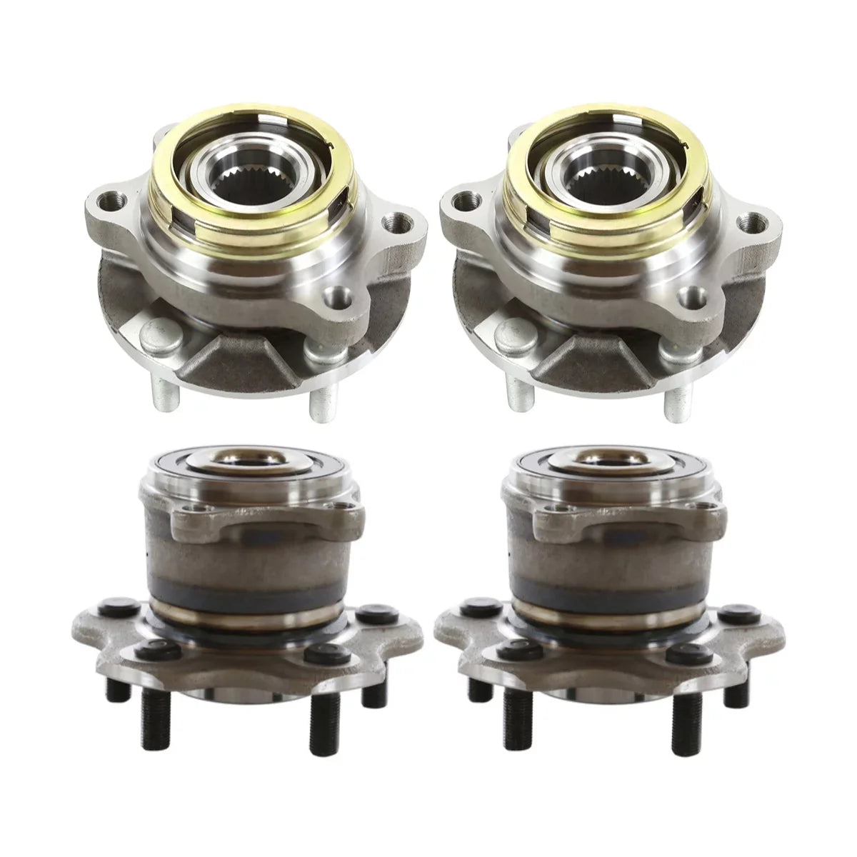 AutoShack Front and Rear Circular part Bearing Hub Assembly with ABS Set of 4 Replacement for INFINITI QX60 JX35 Nissan Murano 2007-2018 Altima 2009-2014 2016-2019 Maxima 2013-2019 Pathfinder V6 FWD HB4X0028
