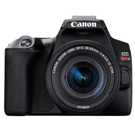 EOS Rebel SL3 DSLR Camera with EF-S 18-55mm f/4-5.6 IS STM Lens, Black - Bundle with Camera Case, 32GB SDHC Card, 58mm UV Filter, Cleaning Kit, MAC Software Package