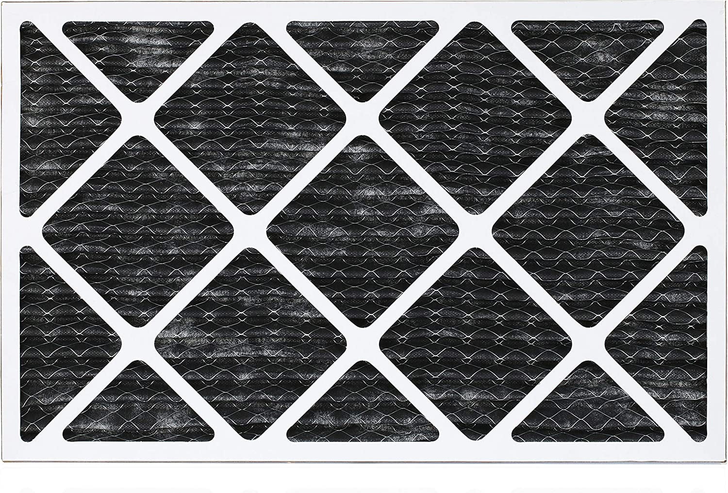 Filterbuy 18x24x1 MERV 8 Odor Eliminator Pleated HVAC AC Furnace Air Filters with Activated Carbon (2-Pack)