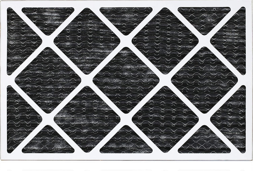 Filterbuy 16x25x1 MERV 8 Odor Eliminator Pleated HVAC AC Furnace Air Filters with Activated Carbon (2-Pack)