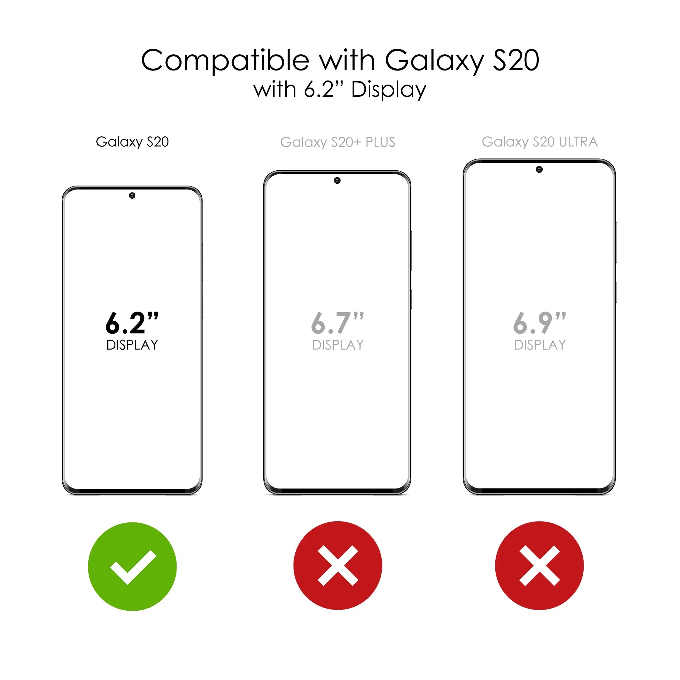 DistinctInk Clear Shockproof Hybrid Case for Galaxy S20 / S20 5G (6.2" Screen) - TPU Bumper, Acrylic Back, Tempered Glass Screen Protector - 2 Corinthians 5:7 - Walk By Faith Even When I Cannot See