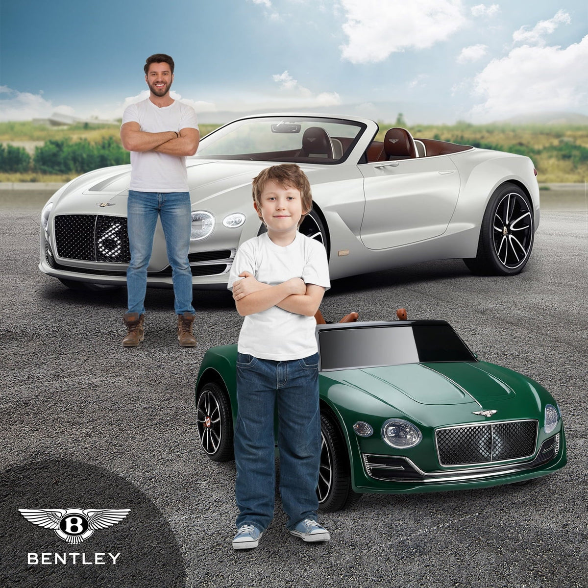 LISUEYNE Official Licensed Bentley Ride on Car, 12V Electric Car for Boys Girls Age 3+, Ride on Car with Remote Control, Music, Green