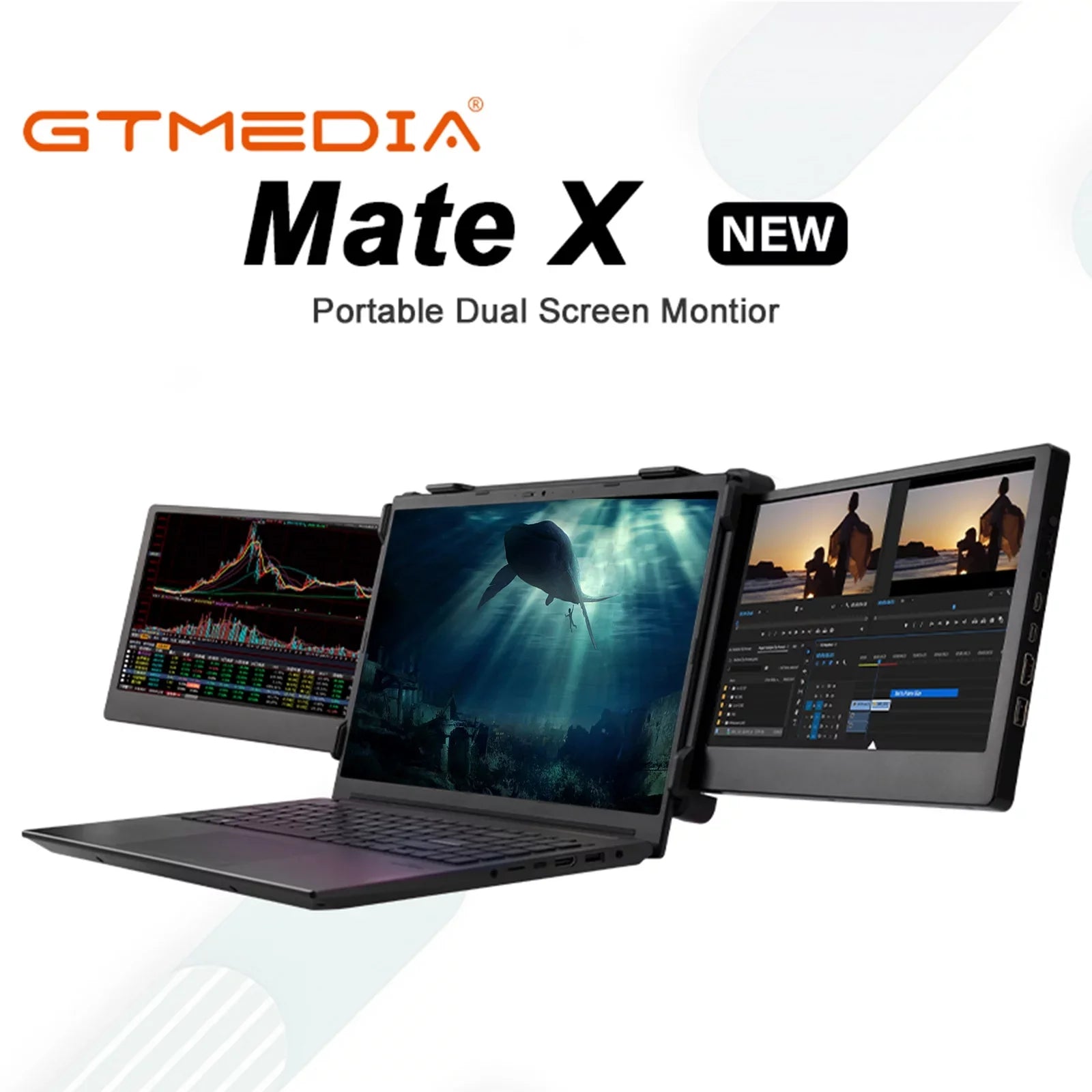 GTMEDIA GTMEDIA Mate X Dual Screen Monitor 11.6-inch Portable Monitor for Laptop, Full HD IPS 1080P Display