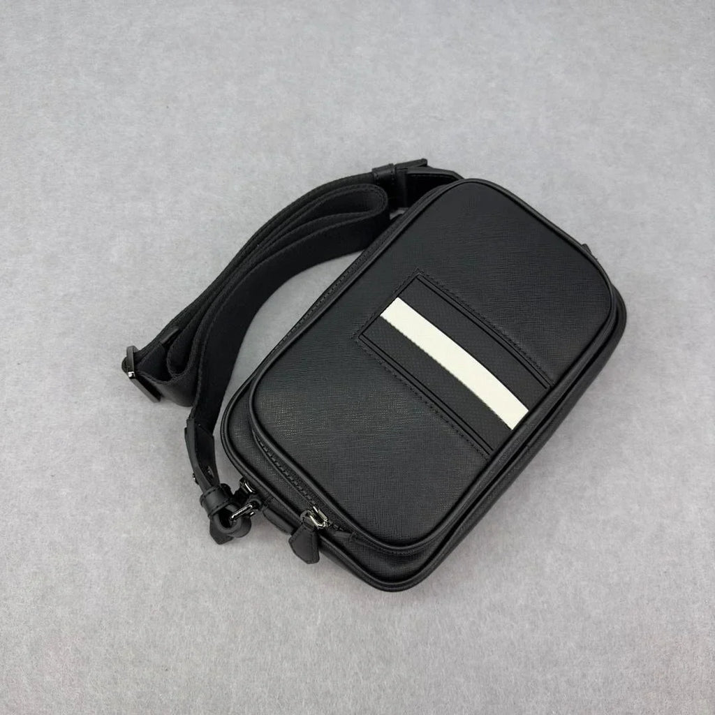 Luxury B Style Shoulder Bag Men's Casual Business Commuter Shoulder Bag Crossbody Bag Genuine Leather High Quality Chest Bag